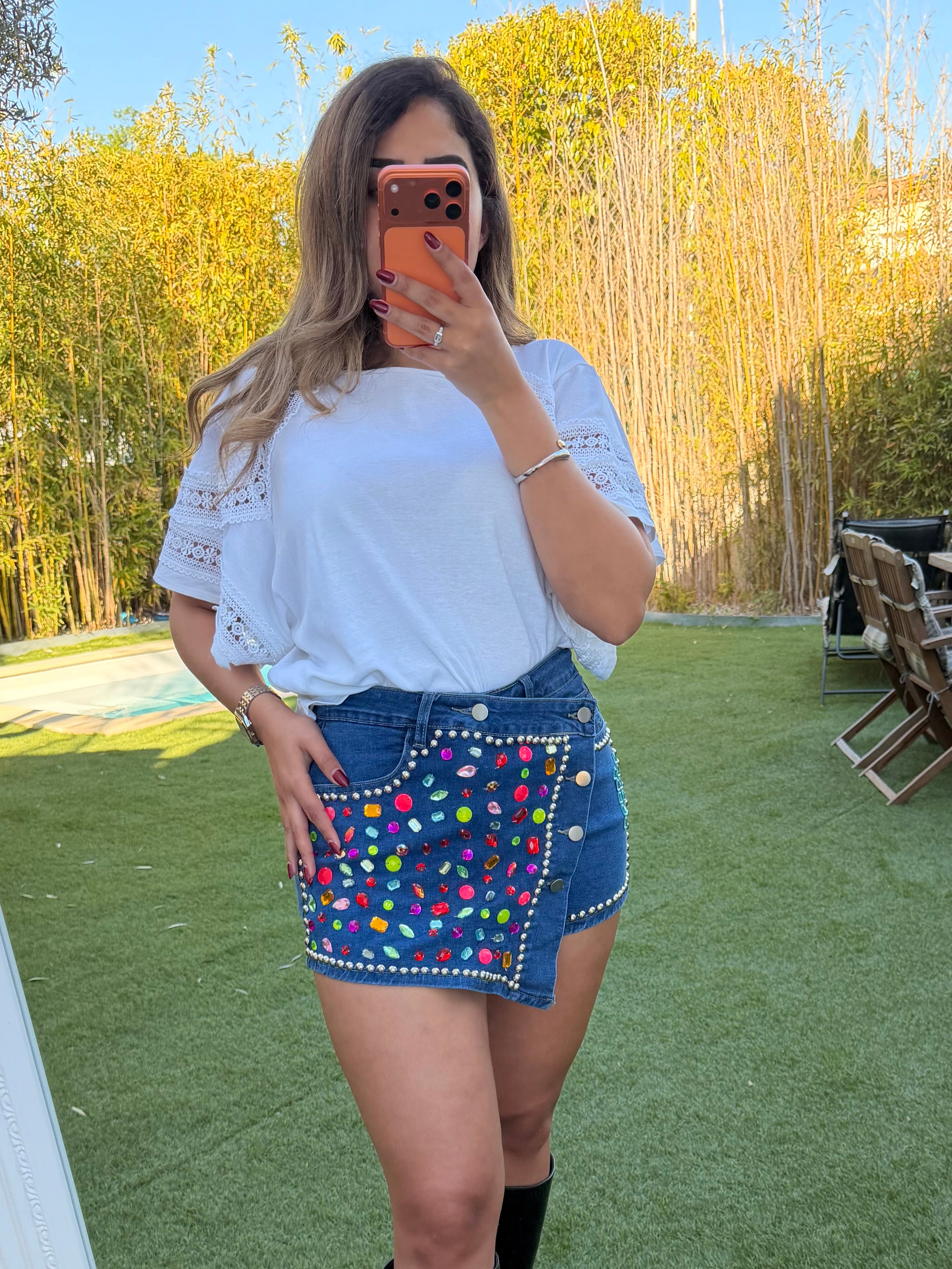 Jupe-Short strass