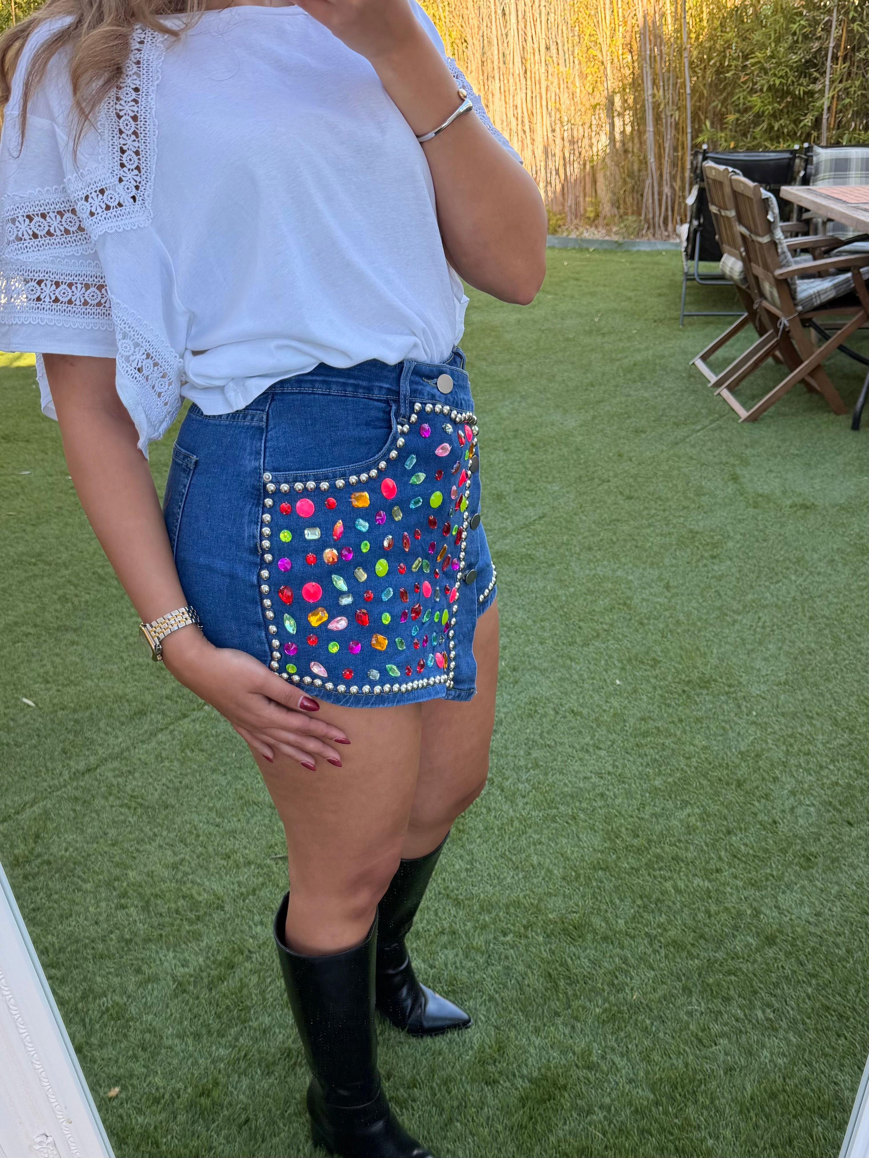 Jupe-Short strass