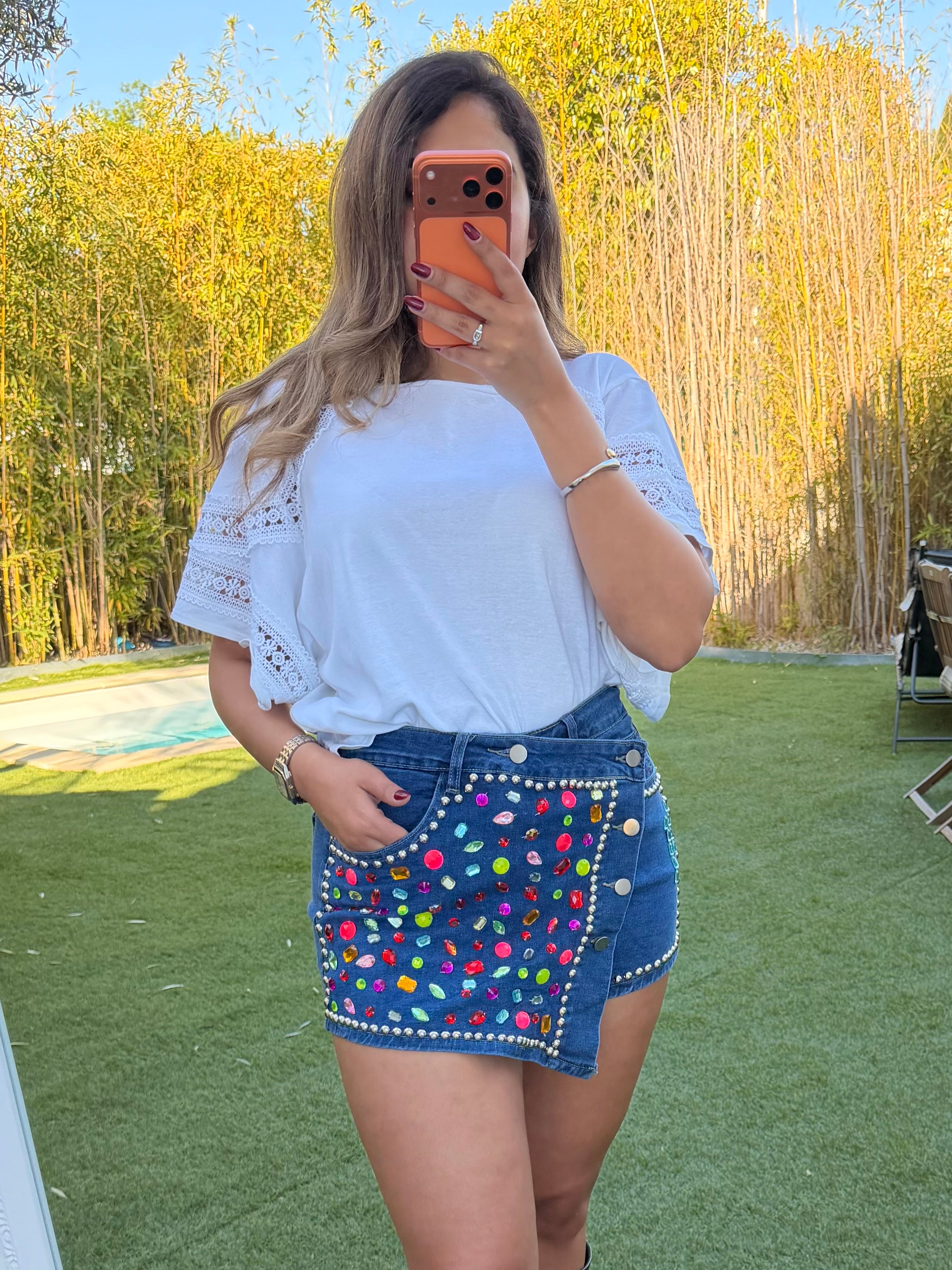 Jupe-Short strass